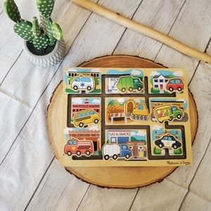 Melissa and Doug maze puzzle Vehicle Transportation Wooden Activity Board Toy